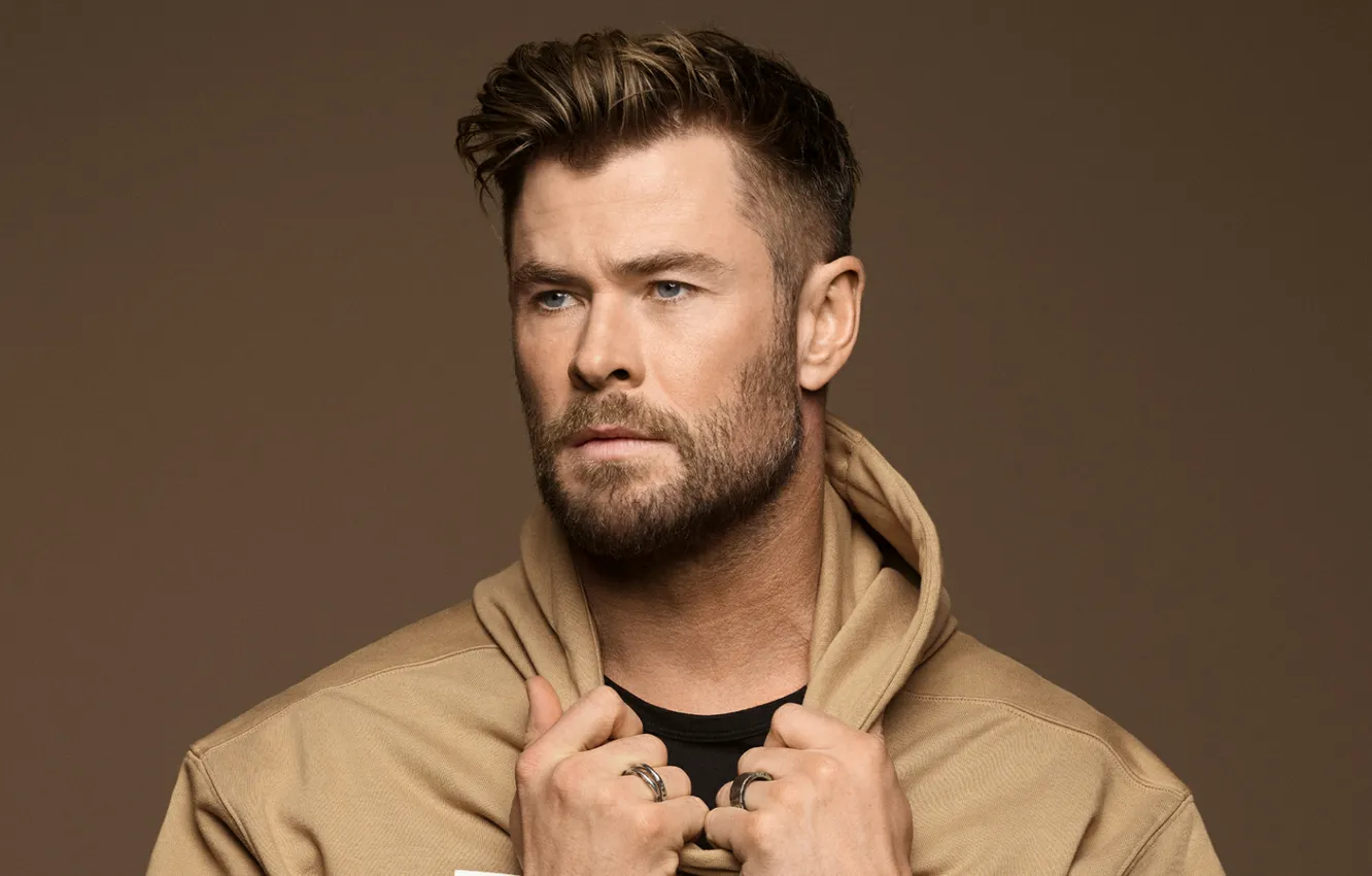 Photo wallpaper mustache, haircut, actor, beard, Thor, thor, Chris Hemsworth, Chris Hemsworth