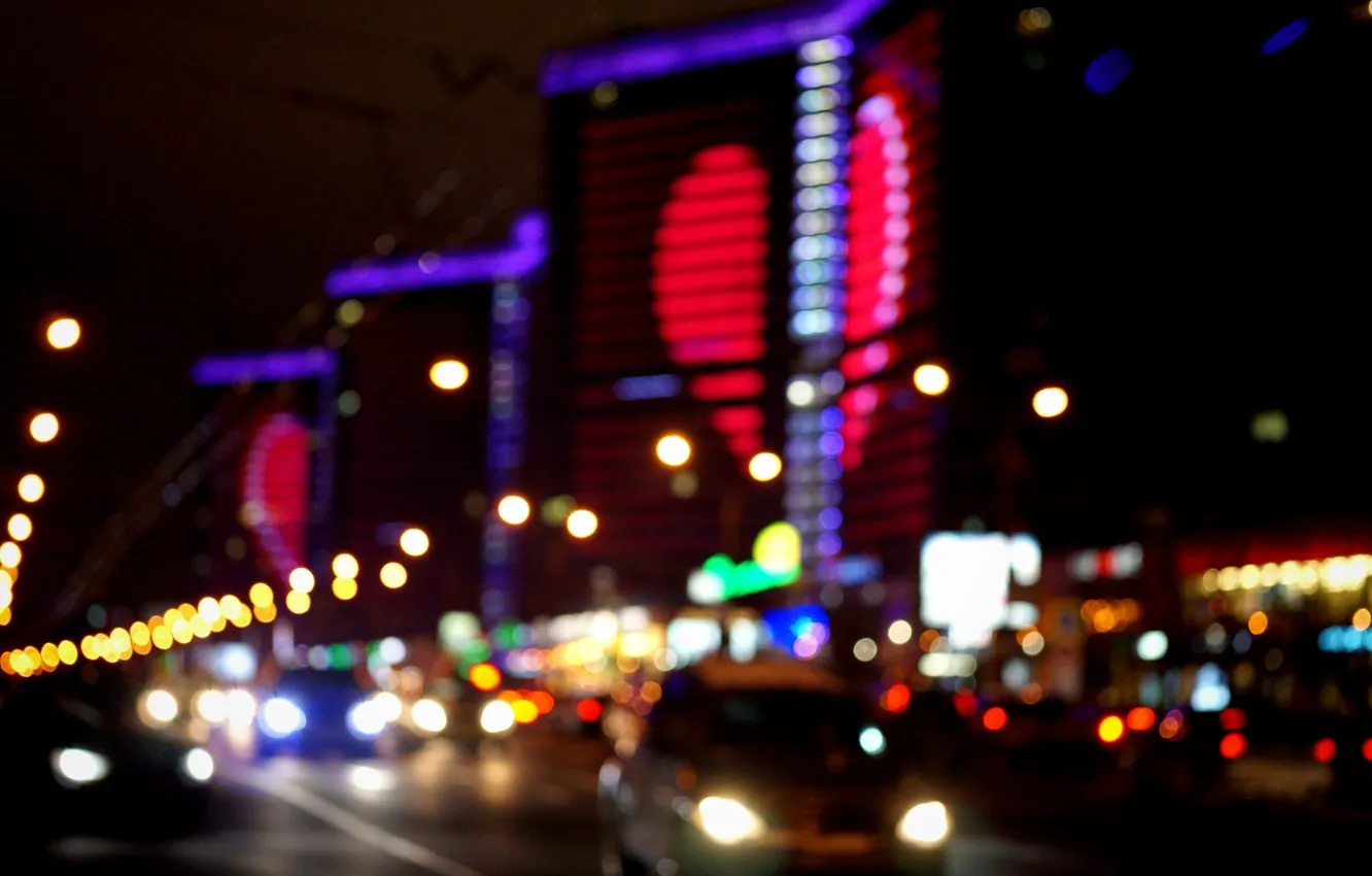 Photo wallpaper night, Moscow, Russia, Russia, Moscow, night light, New Arbat