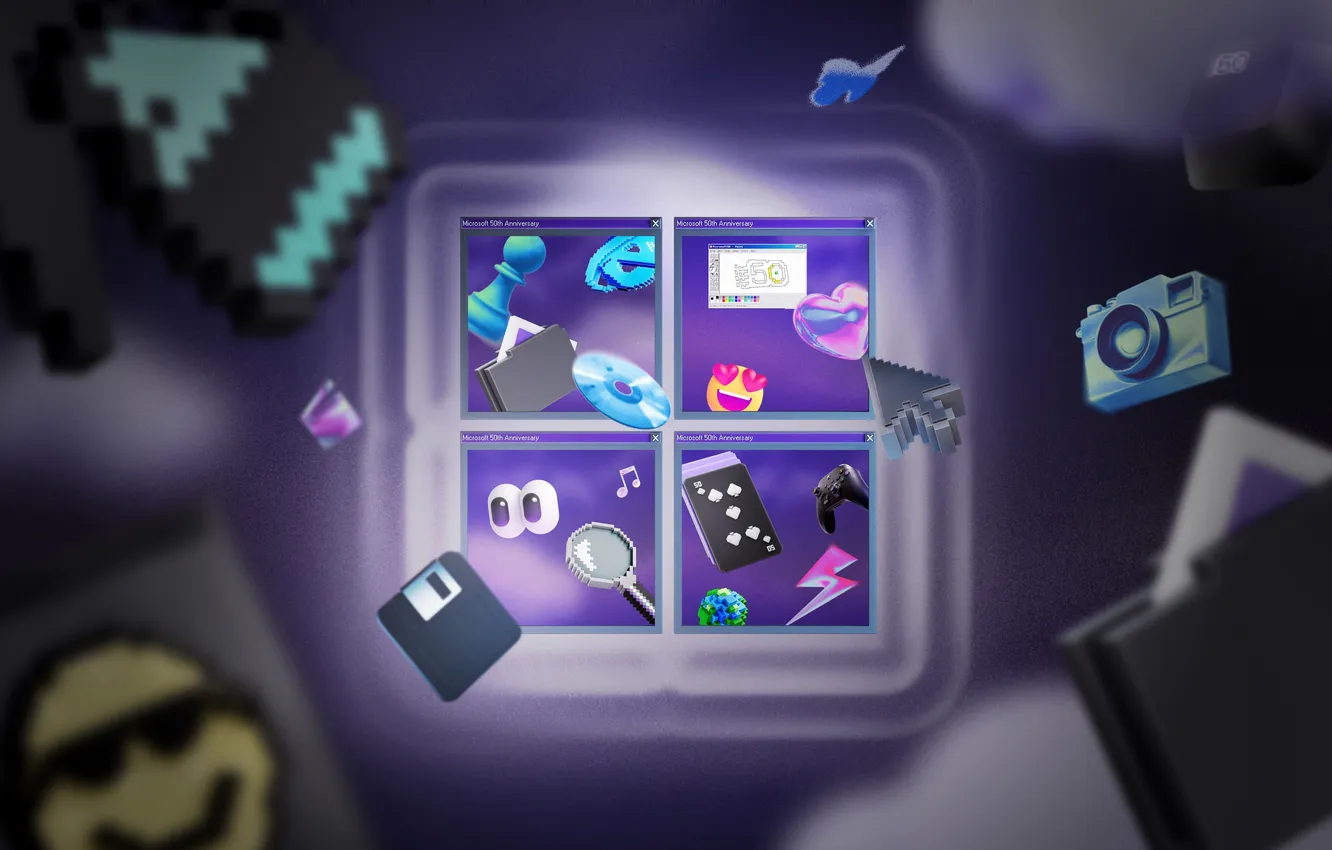 Photo wallpaper Microsoft, windows, Microsoft Windows, 50th Anniversary, The 50th anniversary