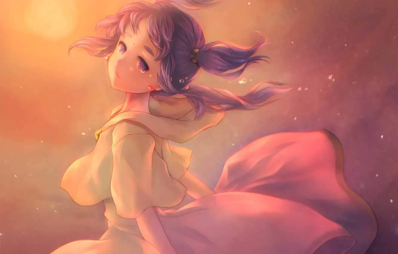 Photo wallpaper girl, anime, tears, art, piyo7piyo9, hyuu, mogumi, popolocrois