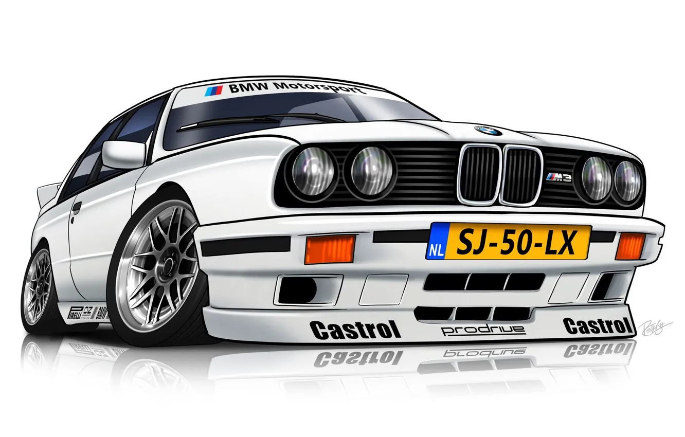 Photo wallpaper machine, auto, figure, BMW, logo, art, the front, Boomer