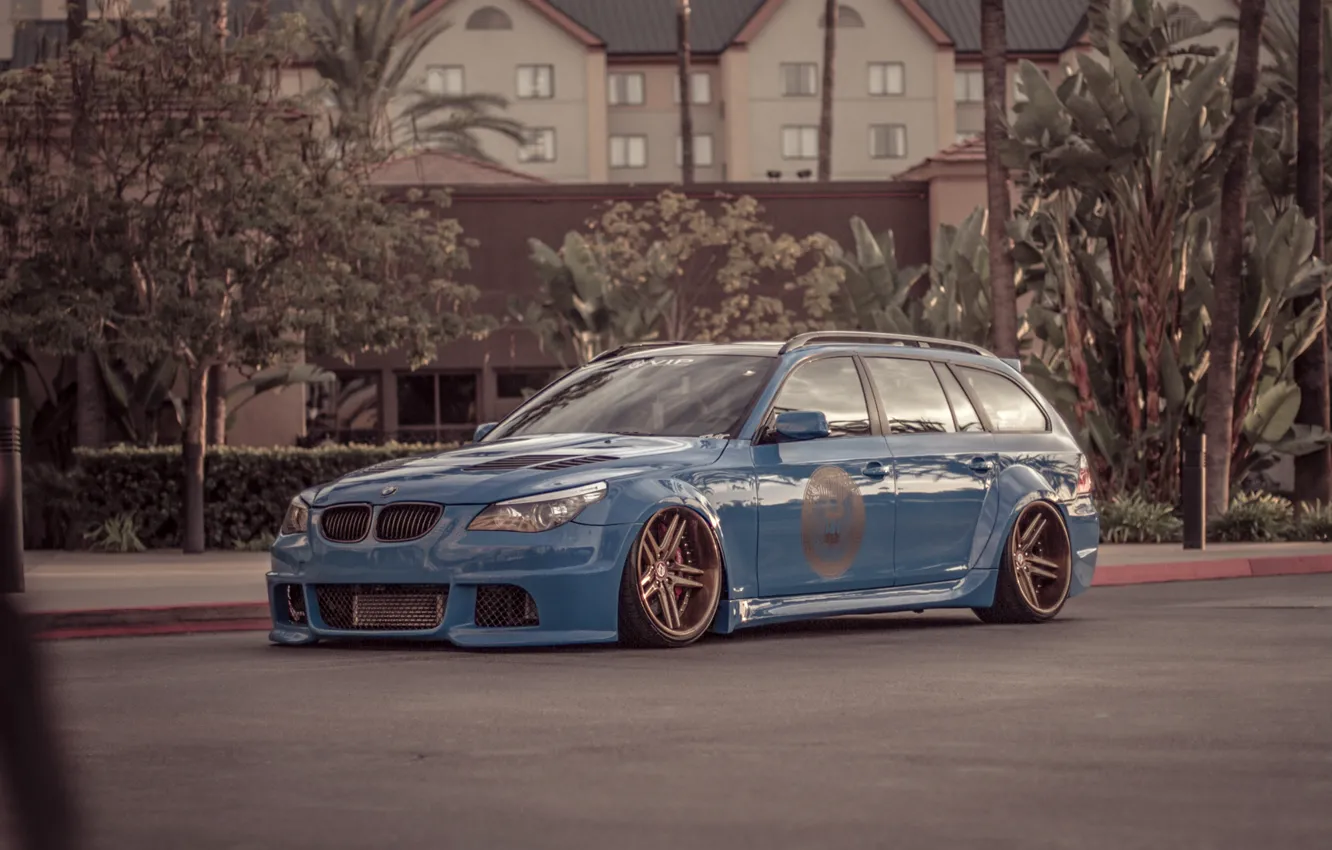 Photo wallpaper BMW, Tuning, BMW, Drives, Stance, E61