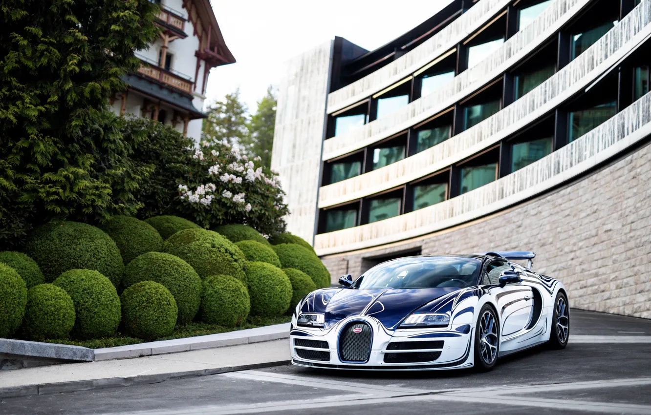 Photo wallpaper Roadster, Bugatti, Veyron, supercar, hypercar, Grand Sport, Vitesse