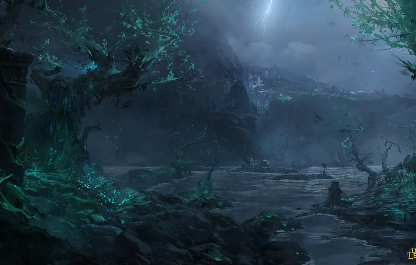 Photo wallpaper League of Legends, The Shadow Isles, moba