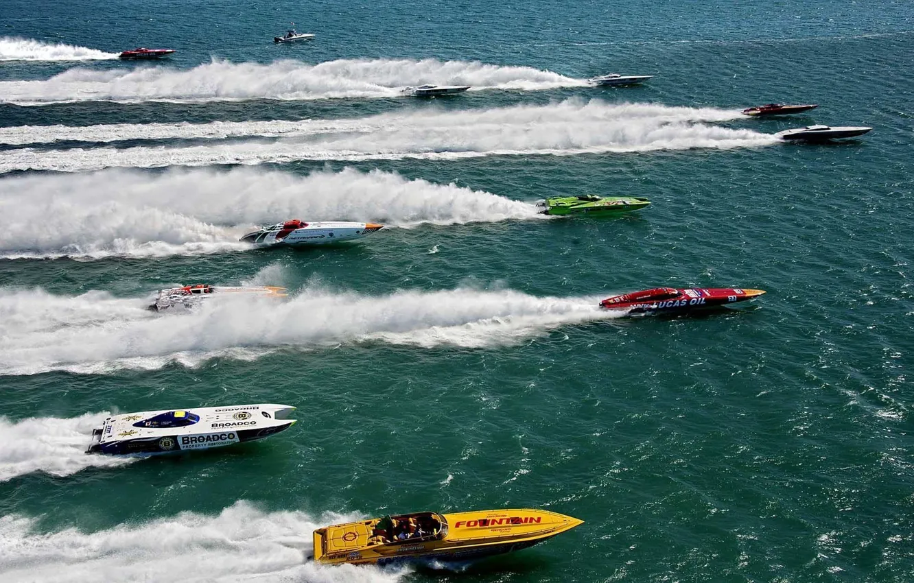 Photo wallpaper race, boat, speed