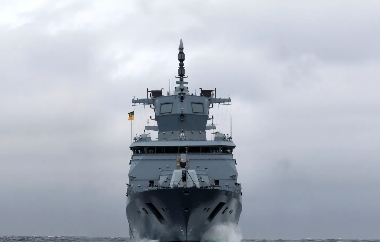 Photo wallpaper ship, Germany, military, frigate, Navy, Baden