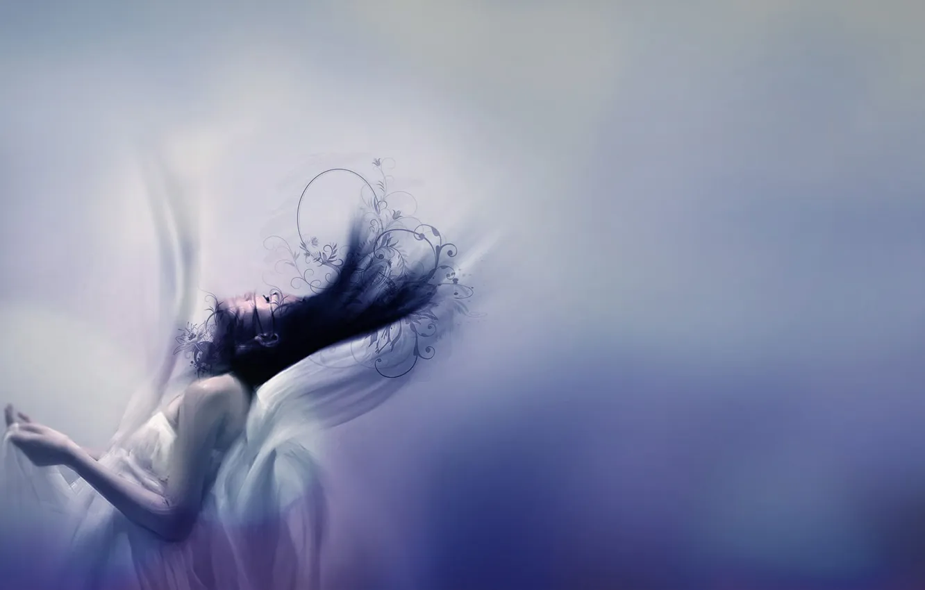 Photo wallpaper girl, style, pattern, art, gentle, tone