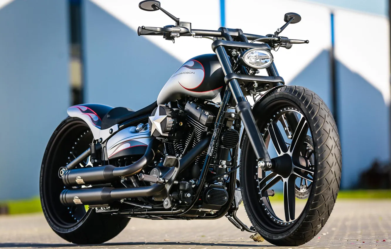 Photo wallpaper Harley-Davidson, Softail, Thunderbike, Custom bike