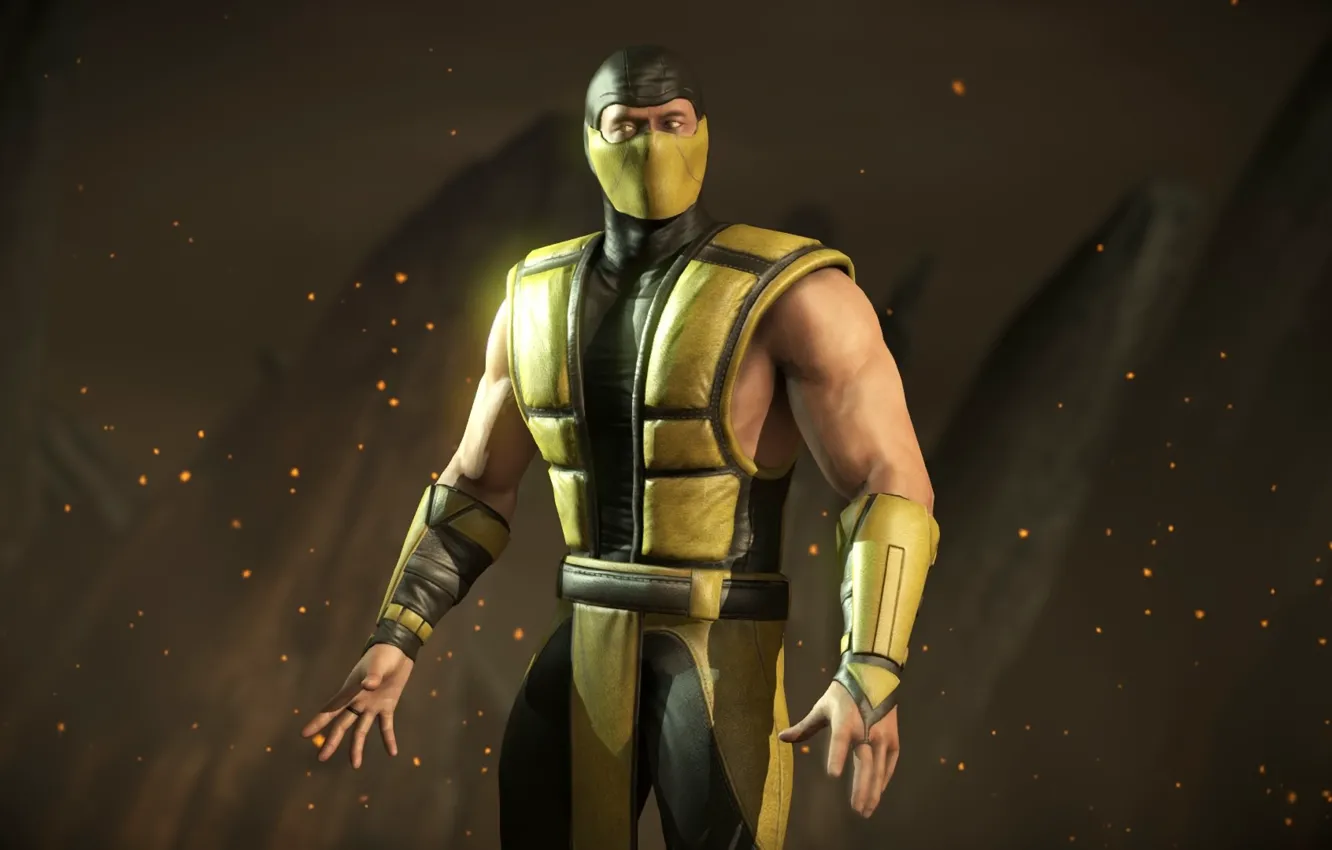 Photo wallpaper Scorpio, Mortal Kombat, Scorpion