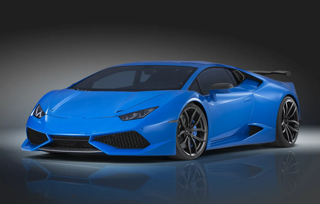 Photo wallpaper Lamborghini, blue, Lamborghini, Novitec Torado, Huracan, hurakan