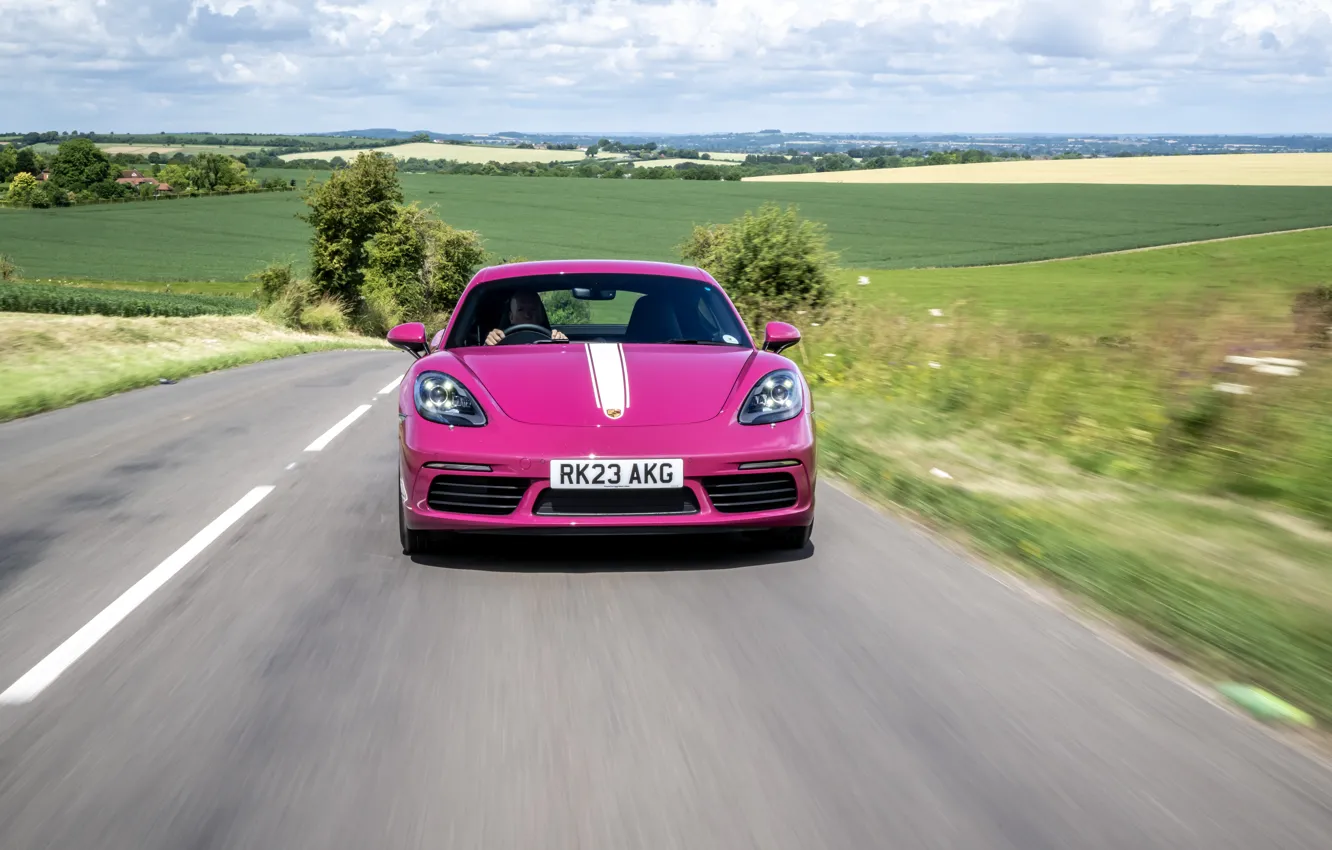 Photo wallpaper Porsche, Cayman, road, 718, Porsche 718 Cayman Style Edition