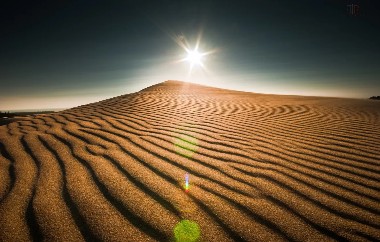 Photo wallpaper the sky, light, landscape, dunes