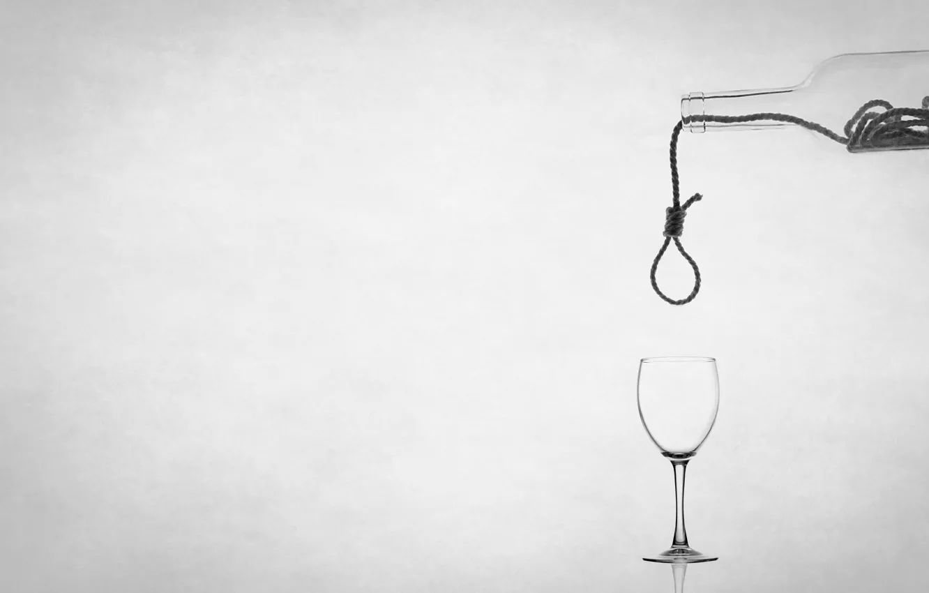 Photo wallpaper glass, bottle, loop