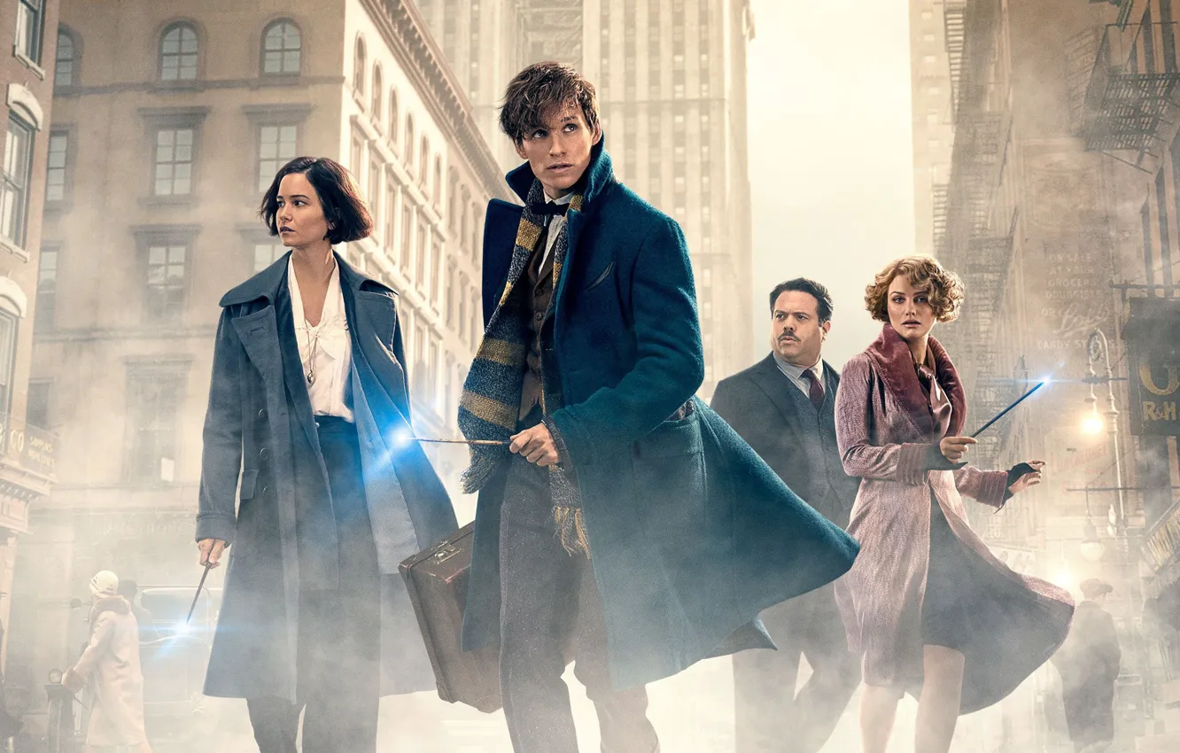 Photo wallpaper city, cinema, USA, fantasy, magic, New York, fog, movie