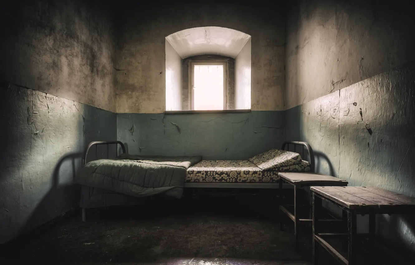 Photo wallpaper camera, window, prison