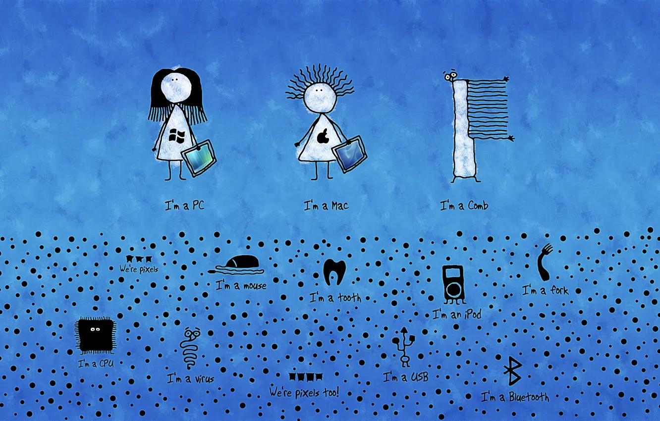 Photo wallpaper computer, men, humor