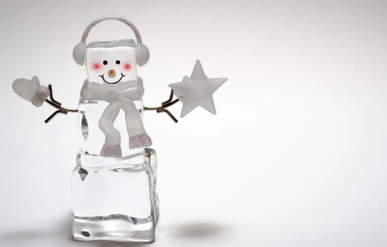 Photo wallpaper ice, smile, background, Wallpaper, hat, wallpaper, snowman, widescreen