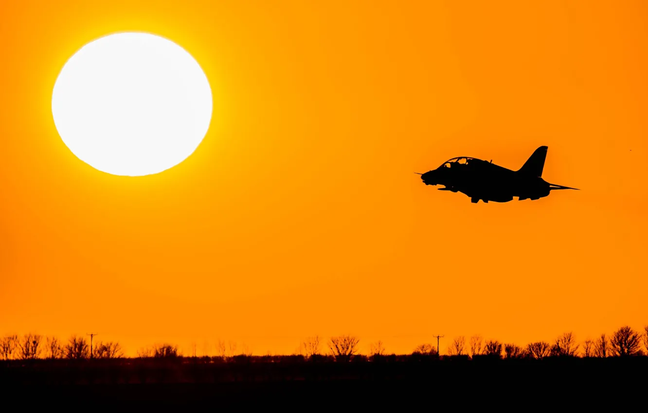 Photo wallpaper sunset, plane, jet, RAF, Red Arrows, Royal Air Force, aeroplane, The Royal Air Force Aerobatic …