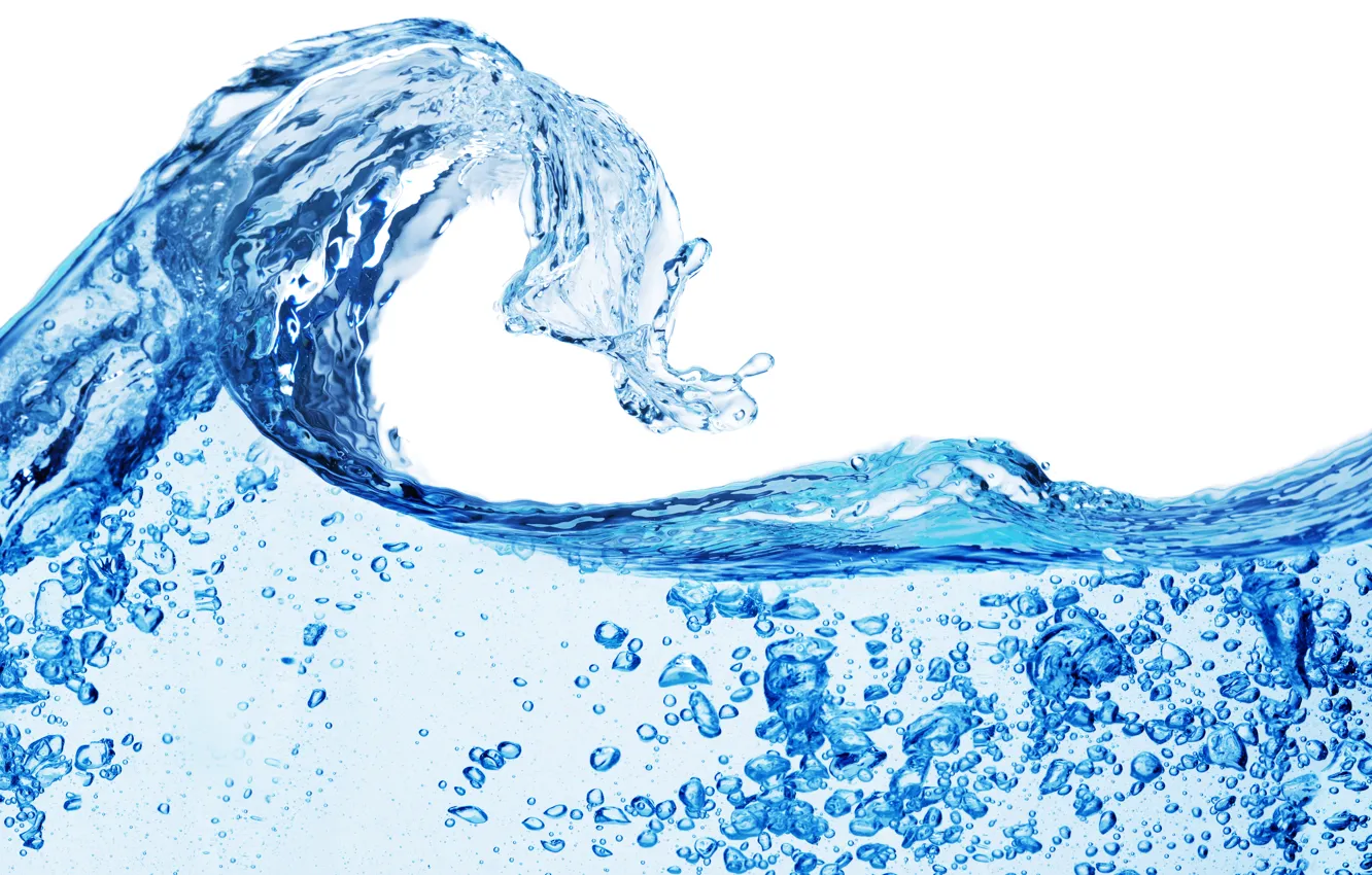 Photo wallpaper water, bubbles, splash