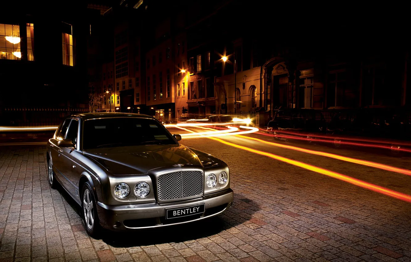Photo wallpaper night, the city, Bentley, Arnage