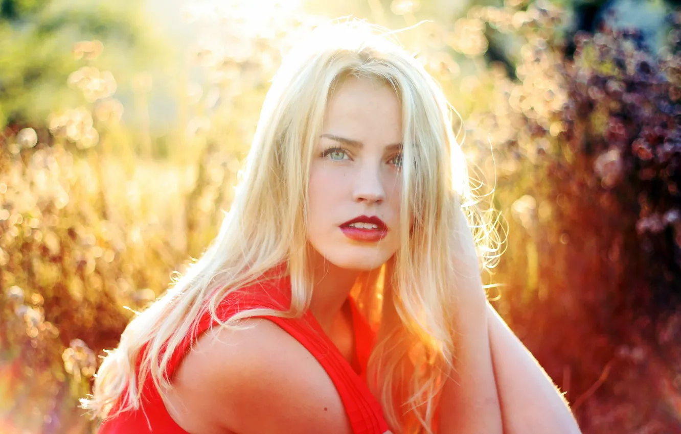 Photo wallpaper summer, girl, light