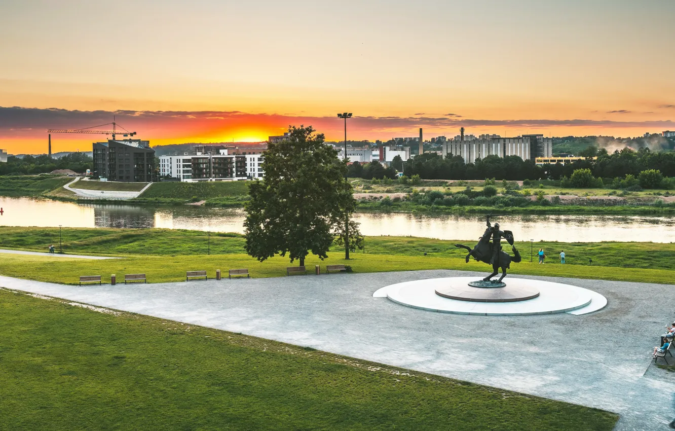 Photo wallpaper Lithuania, Kaunas, the old town