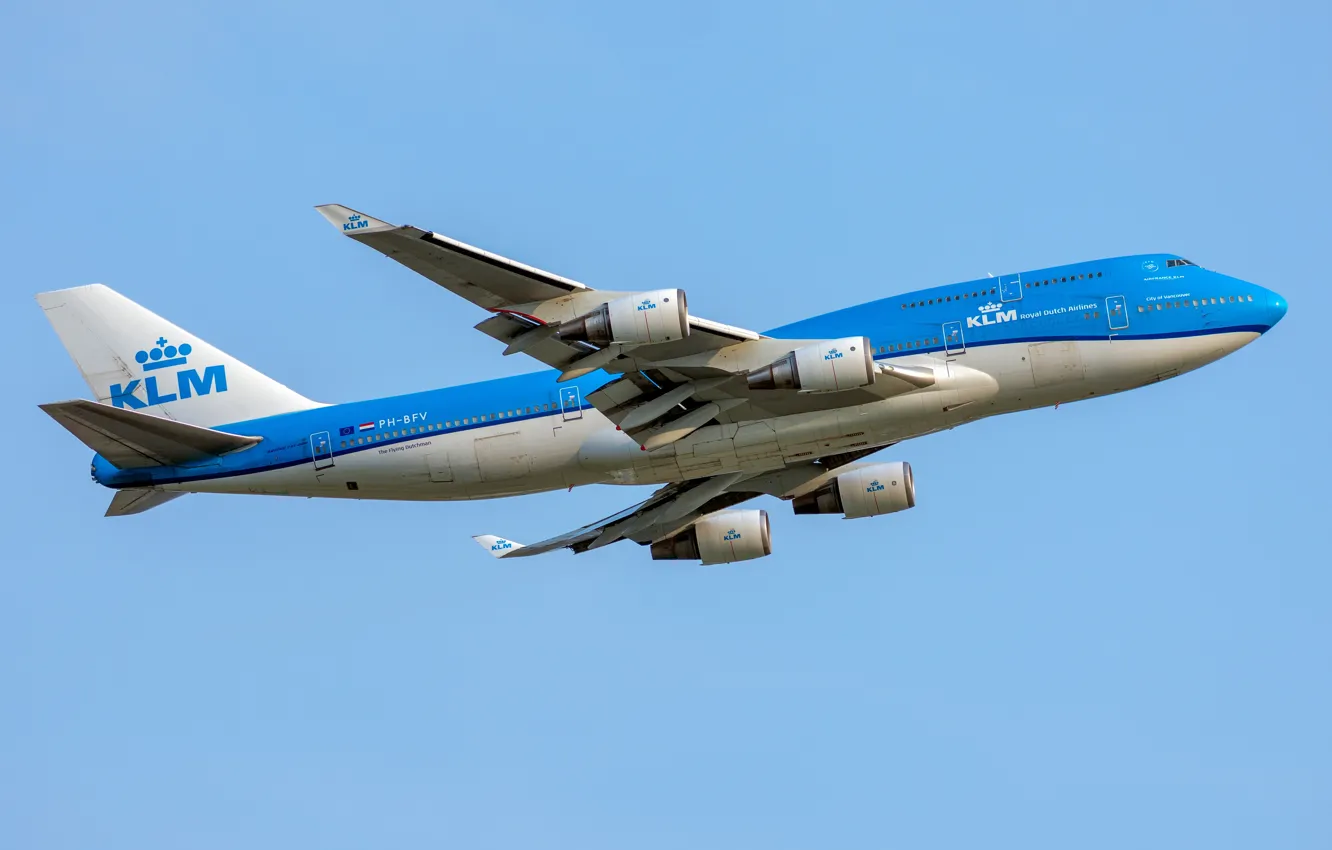 Photo wallpaper Boeing, KLM, Royal Dutch Airlines, 747-400M