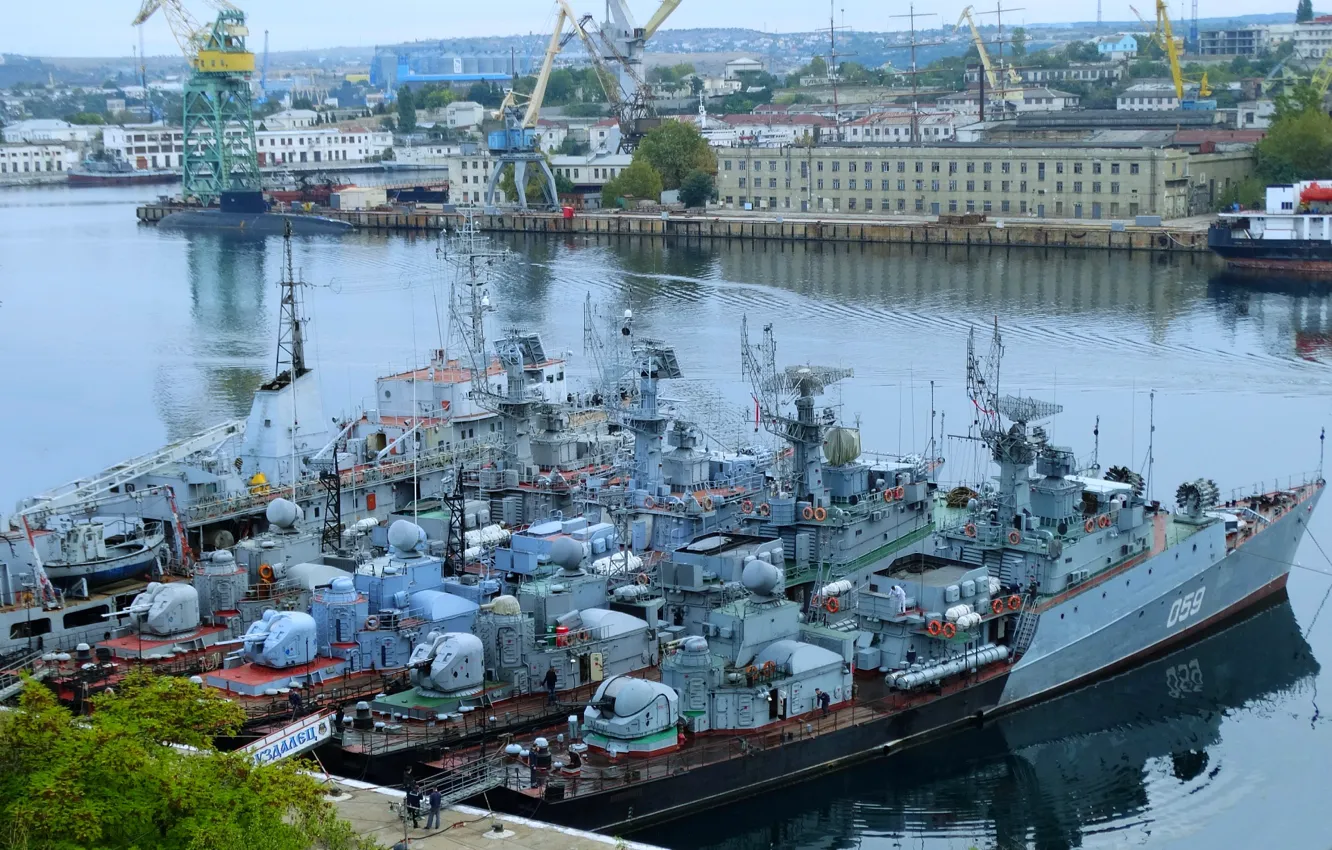 Photo wallpaper ship, Bay, Sevastopol