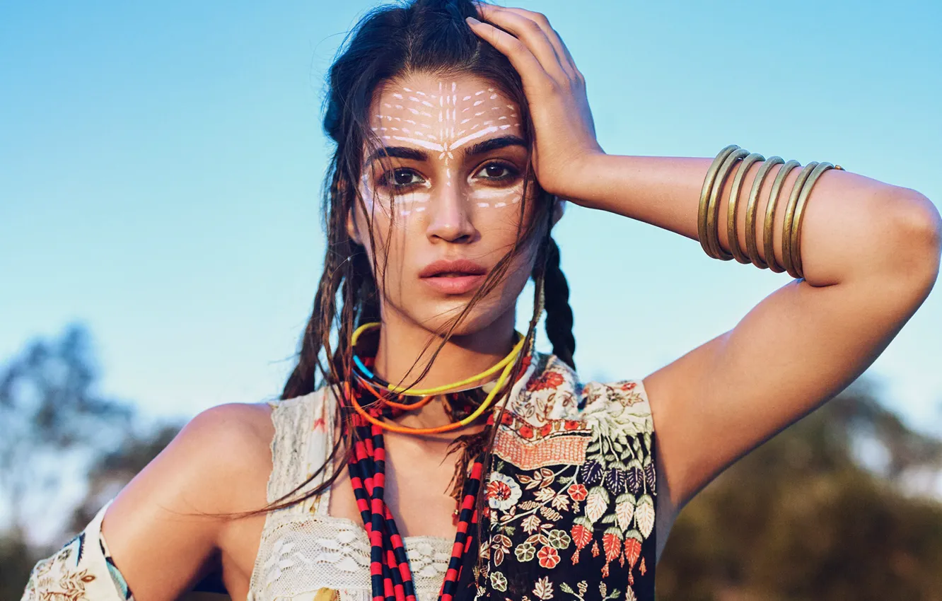 Photo wallpaper girl, hot, sexy, eyes, smile, beautiful, figure, model