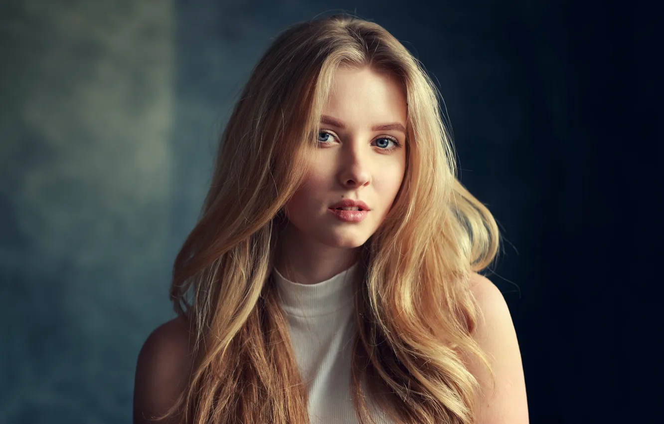 Photo wallpaper look, sweetheart, long hair, long hair, eyes, pretty, lips, face