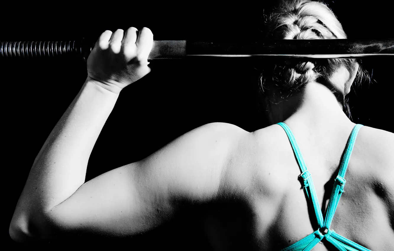 Photo wallpaper metal, back, fitness, gym