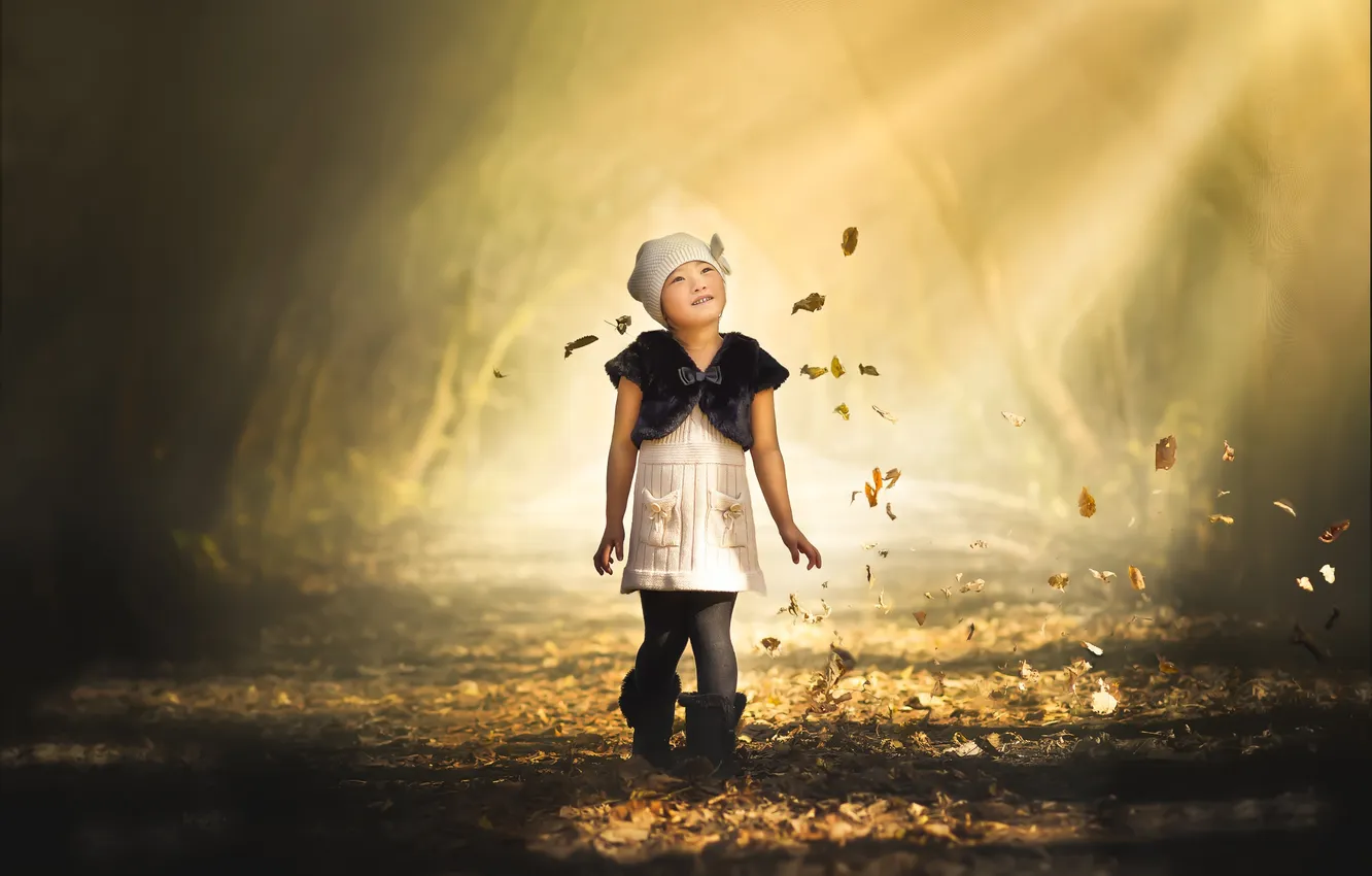 Photo wallpaper road, mood, girl