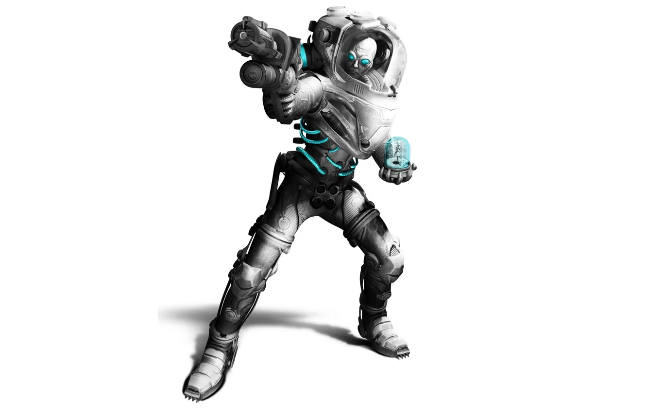 Photo wallpaper weapons, glasses, costume, characters, Batman Arkham City, Mr Freeze