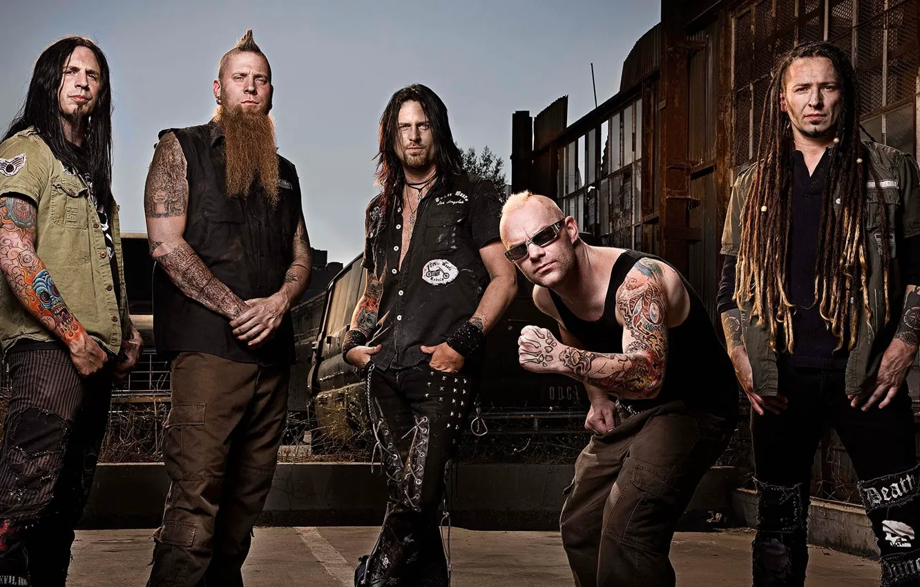 Photo wallpaper metal, metal, Five Finger Death Punch, 5FDP, FFDP, 5 Finger Death Punch, Groove metal