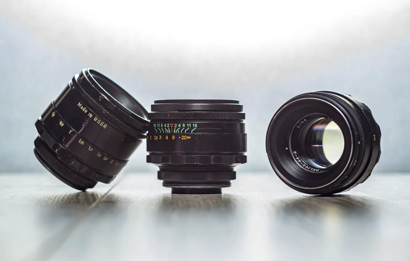 Photo wallpaper shadows, lenses, Helios