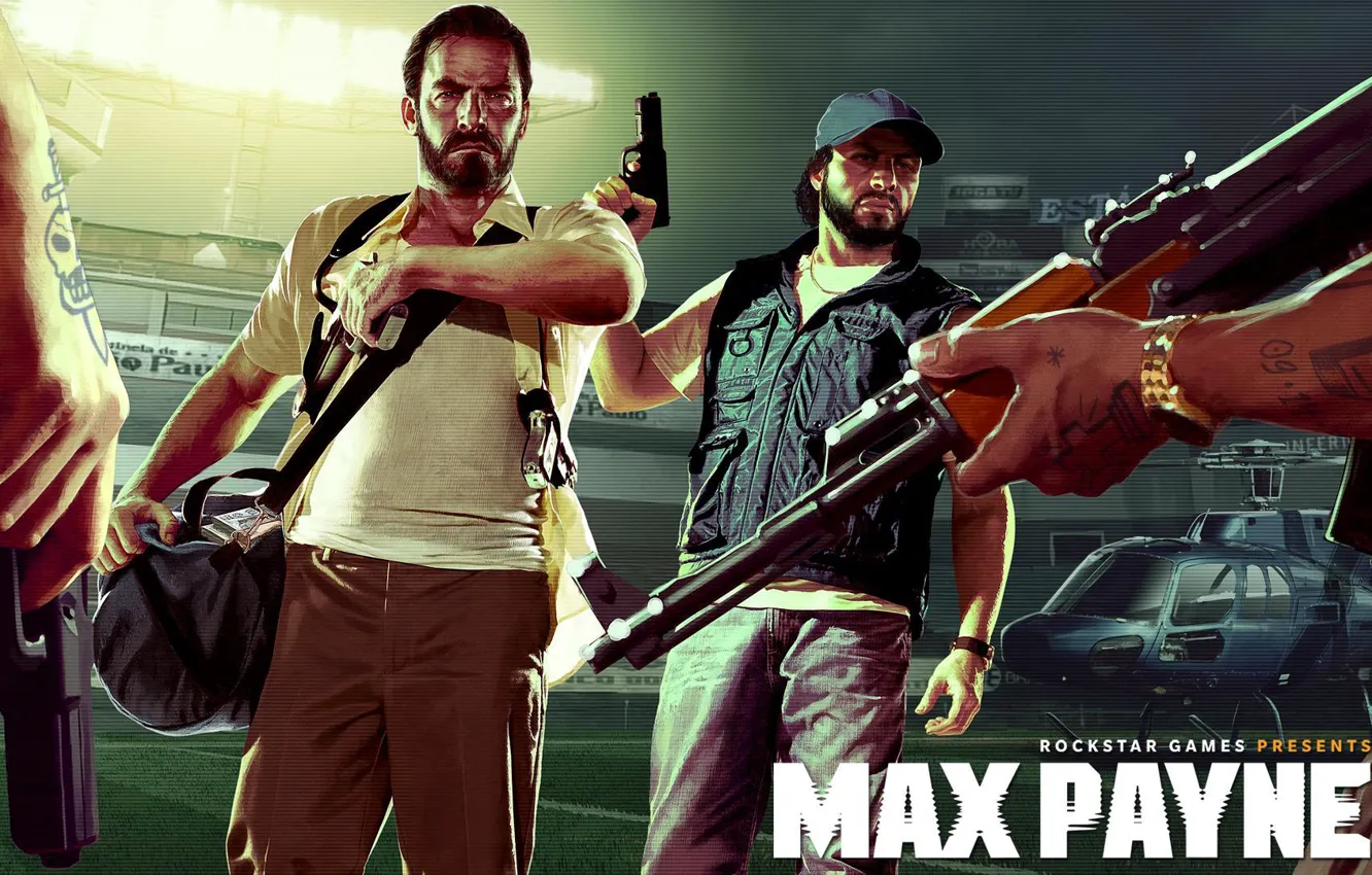 Photo wallpaper gun, weapons, watch, money, machine, tattoo, the bandits, helicopter