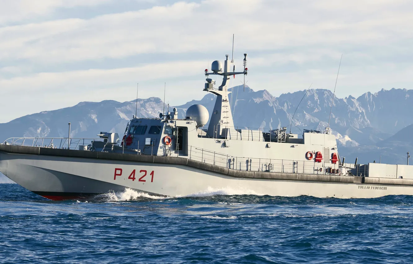 Photo wallpaper boat, Italy, patrol, Tullio Tedeschi