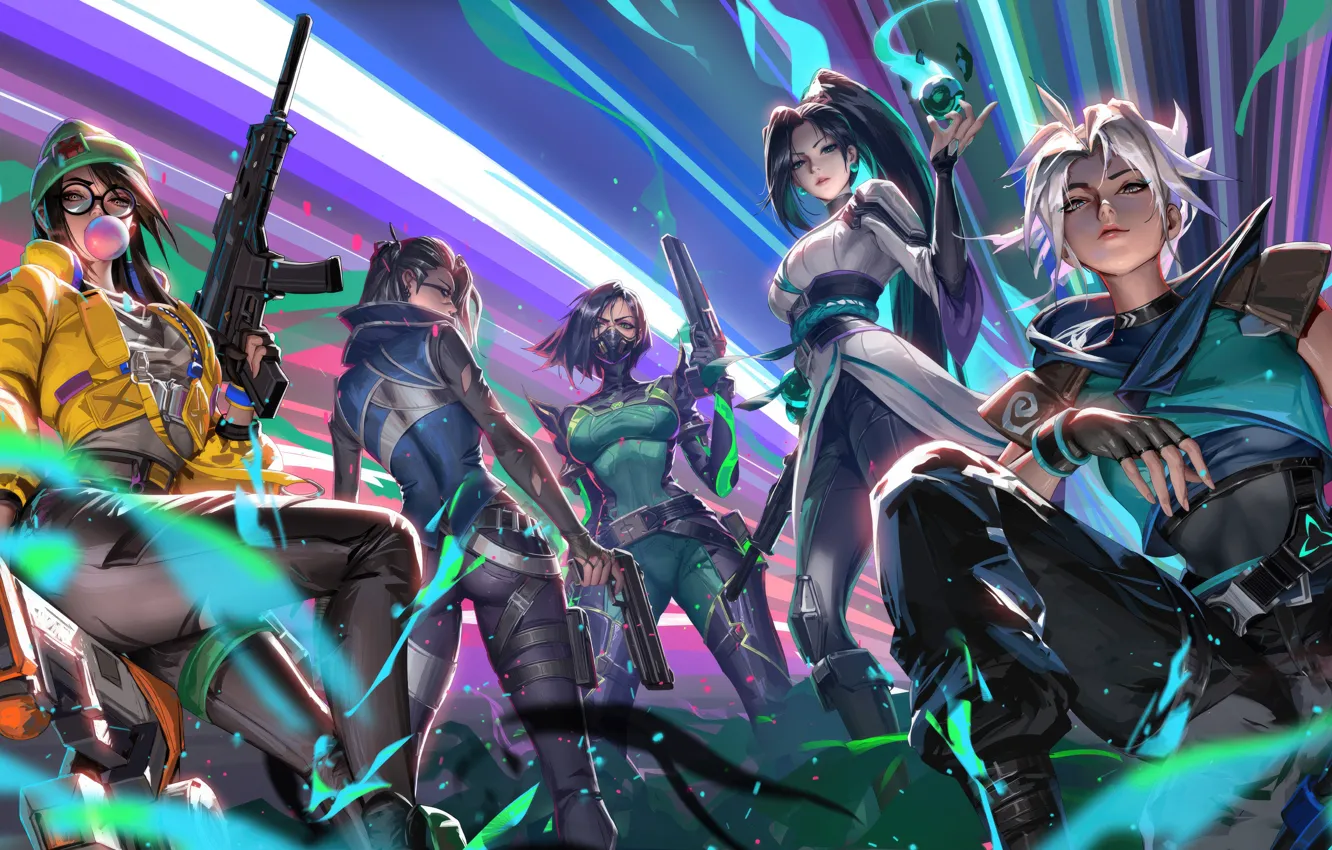 Photo wallpaper game, girls, Characters, Valorant