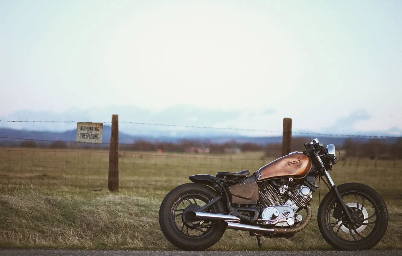 Photo wallpaper design, motorcycle, bike, Bobber, XV 750