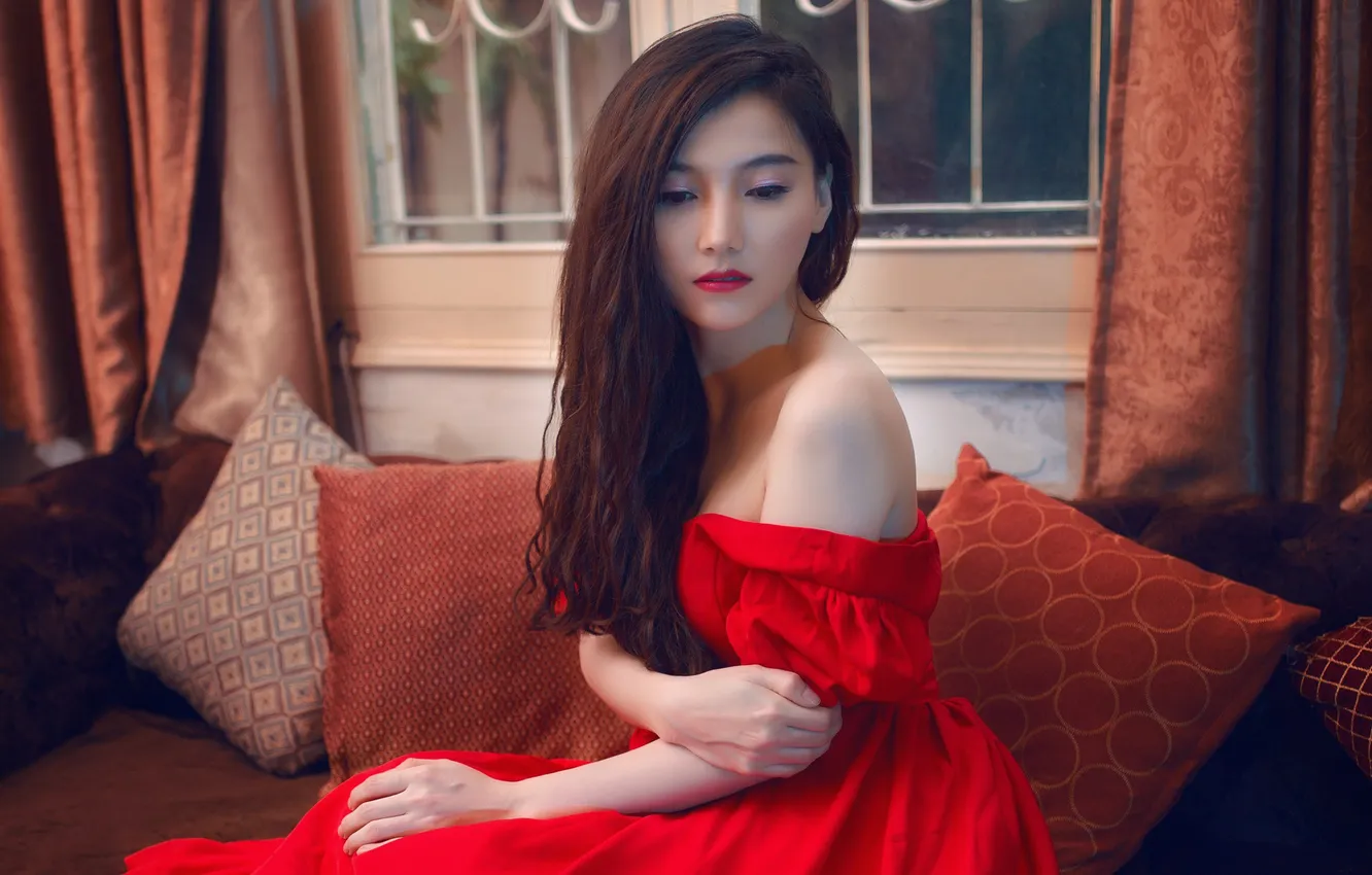 Photo wallpaper girl, pose, background