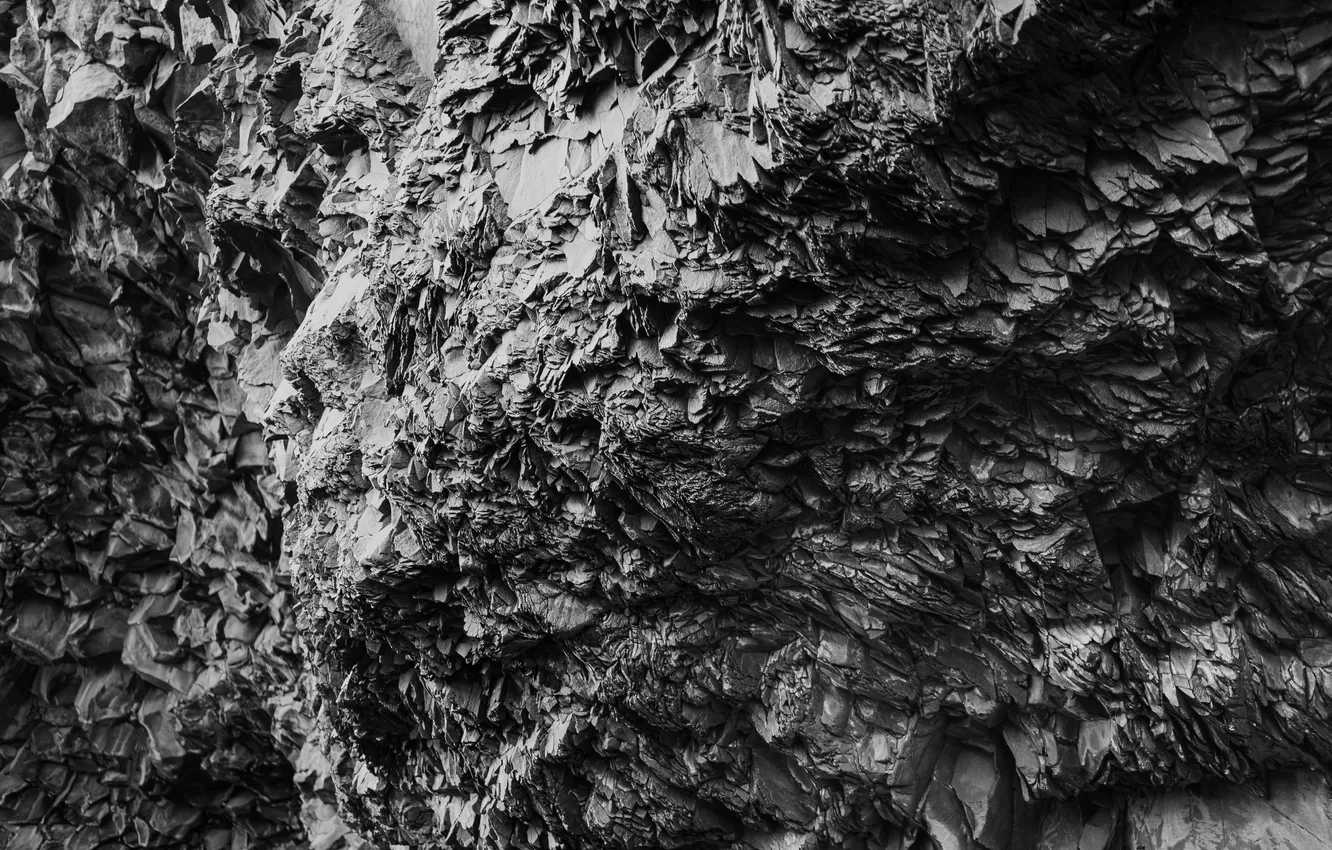 Photo wallpaper dark, pattern, rocks