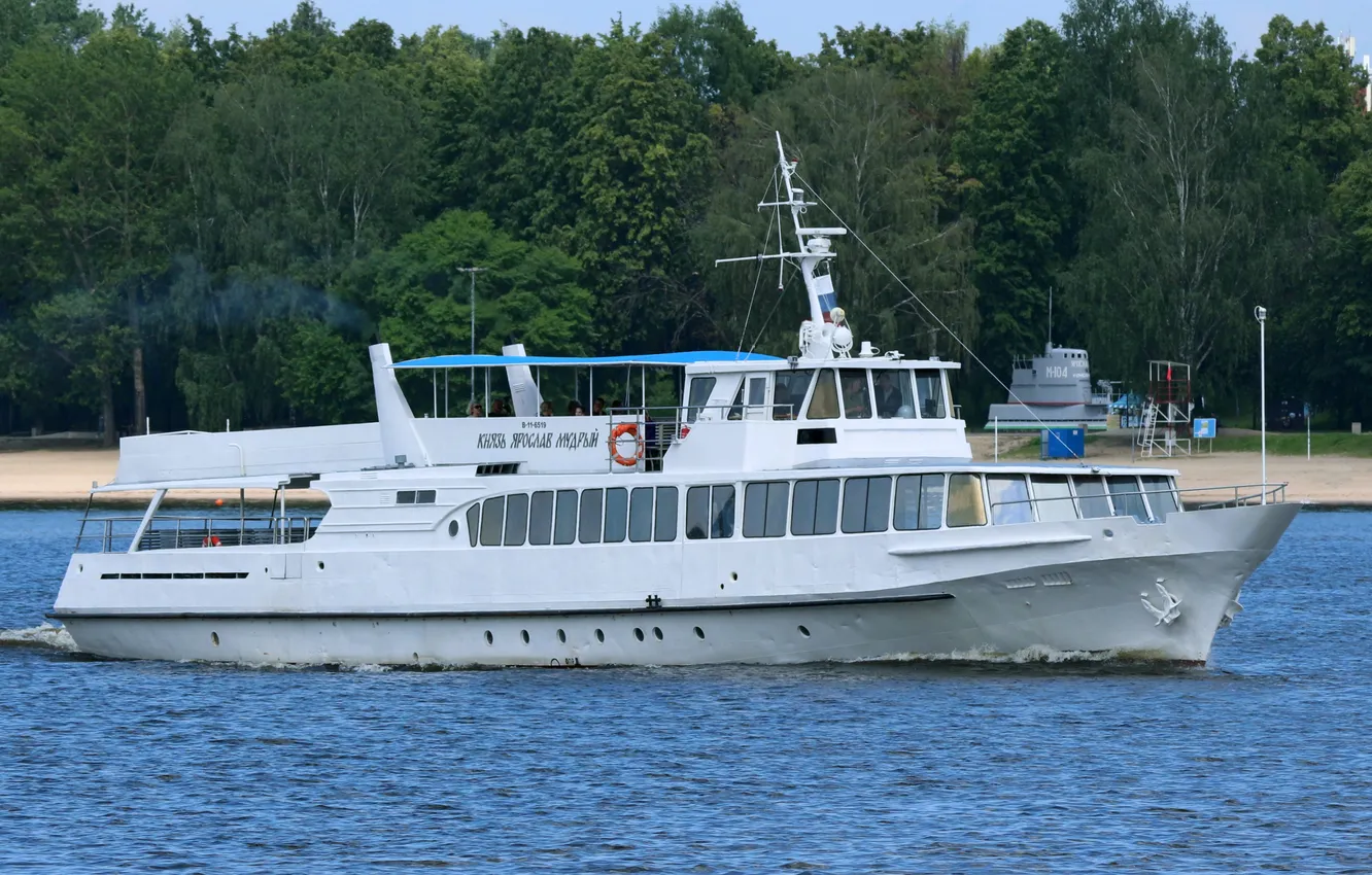 Photo wallpaper ship, river, Prince Yaroslav the Wise