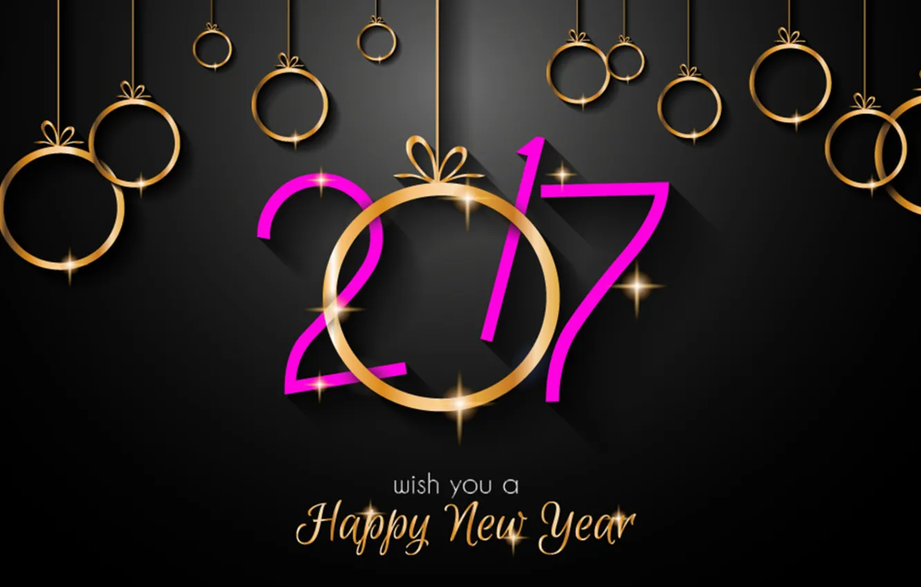 Photo wallpaper new year, New Year, decoration, Happy, 2017, holiday celebration