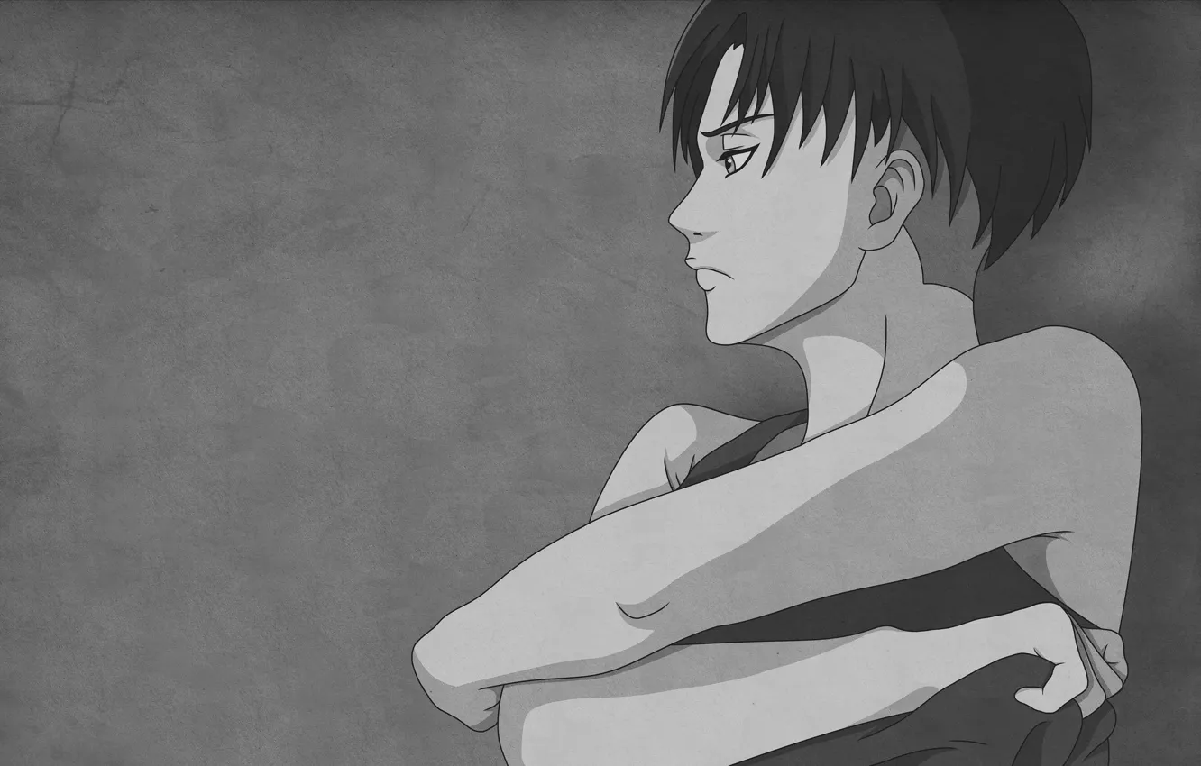Photo wallpaper art, guy, Shingeki no Kyojin, Attack Of The Titans, Levi