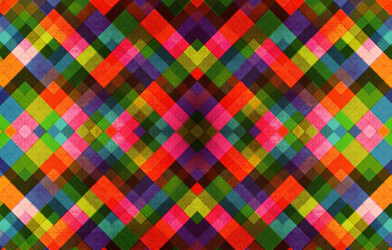 Photo wallpaper line, pattern, color, rainbow, fabric, square, symmetry