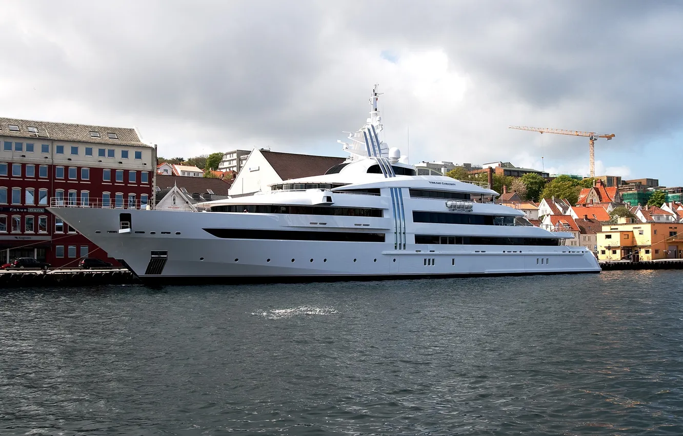 Photo wallpaper white, the city, home, yacht, pier, architecture.