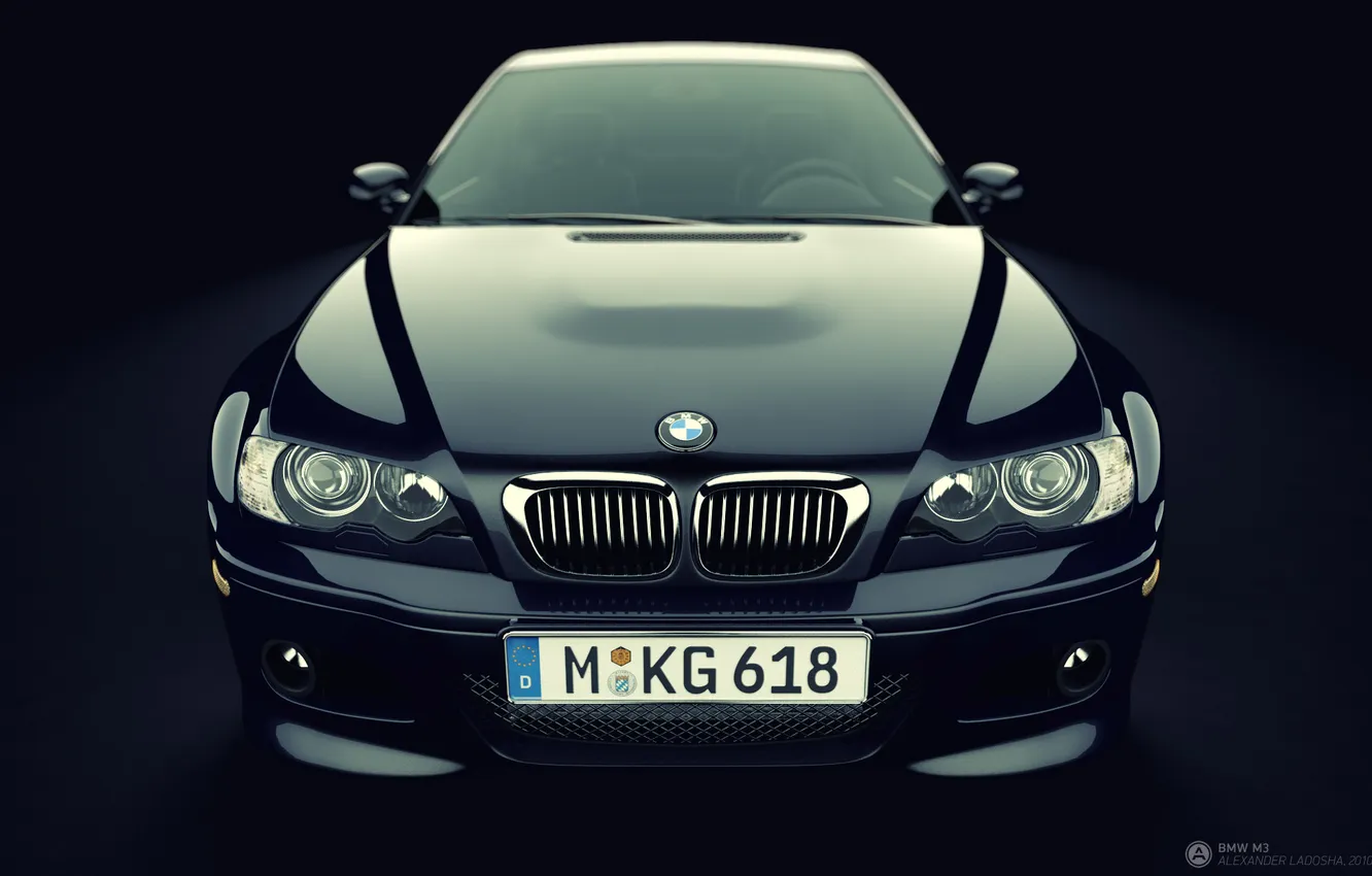 Photo wallpaper BMW, BMW, front, E46