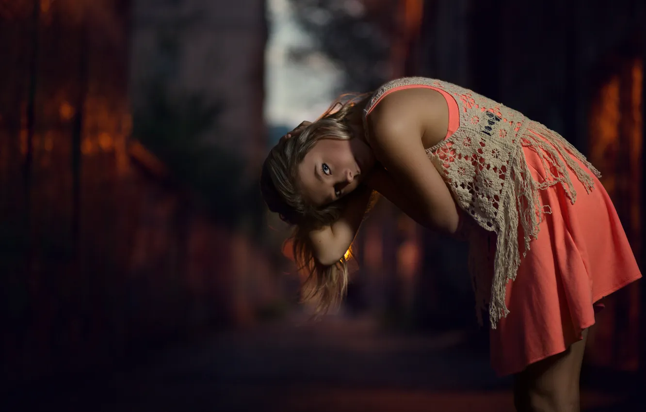 Photo wallpaper look, girl, Melanie