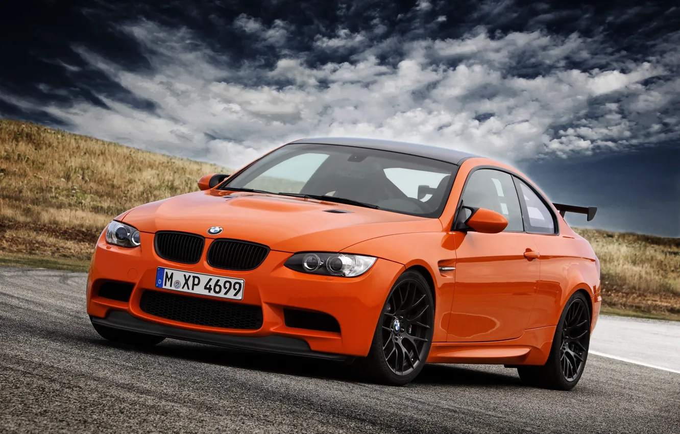 Photo wallpaper BMW, E92, orange, BMW M3 GTS, M3