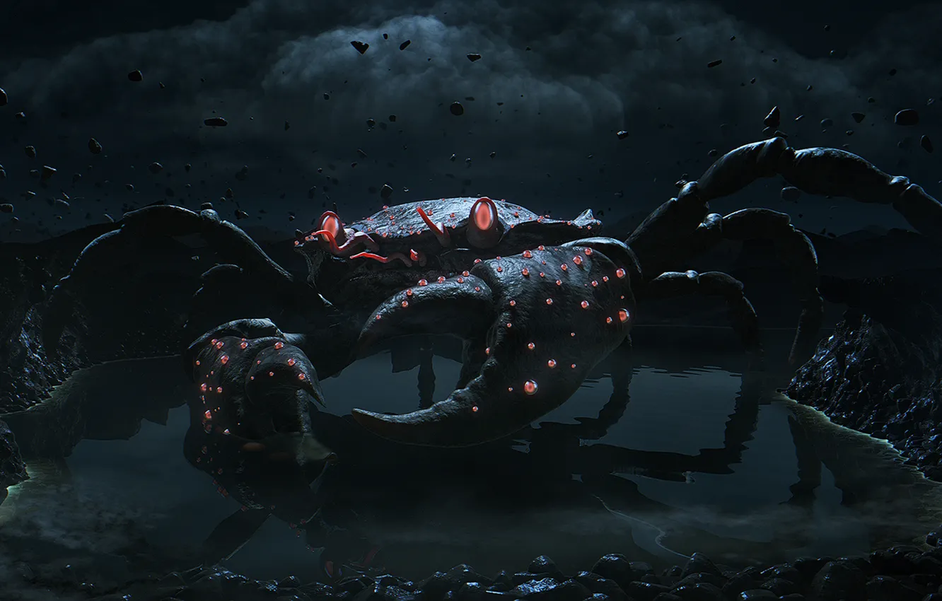 Photo wallpaper monster, crab, pliers